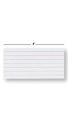 4 x 2 foot Horizontal White Slatwall Easy Panels - Pack of 2