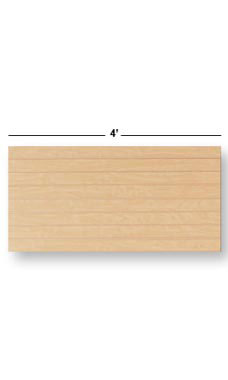 4 x 2 foot Horizontal Maple Slatwall Easy Panels - Pack of 2