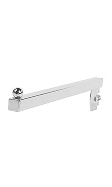 12 inch Straight Chrome Faceout for Slotted Standard - ½ inch slots 1 inch on centers