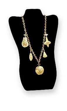 Black Velvet Padded Necklace Display Easels