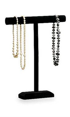 Black Velvet One Tier Necklace/Bracelet Displays