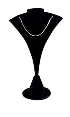 6 inch Fan-Shaped Black Velvet Earring/Necklace Display Stand