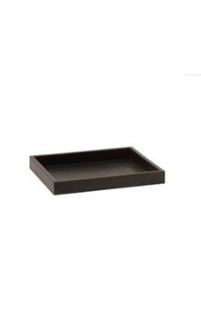 Plastic Tray - Black Rectangular Serving Tray