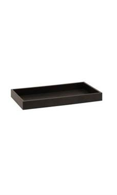 Large 1 ½ inch Black Plastic Stackable Tray