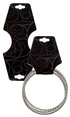 Black Swirl Self-Adhesive Necklace Foldovers