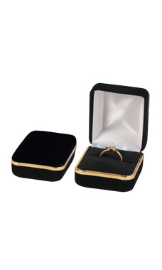 Black Velvet Ring Jewelry Boxes
