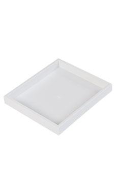 Small 1 inch  White Plastic Stackable Tray
