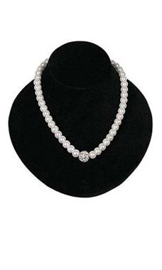 Black Velvet Necklace Bust for Slatwall