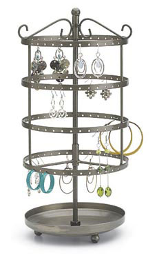 Small Tiered Round Rotating Jewelry Display