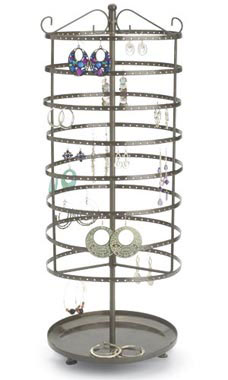 Large Tiered Round Rotating Jewelry Display