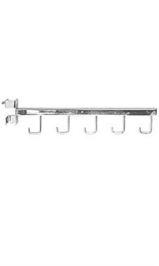 Clamp-On Straight Clothing Rack Arm with J-Hooks