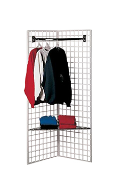 White-Wire-Grid-V-Unit-Display-With-Shelf-Hangrail-60191