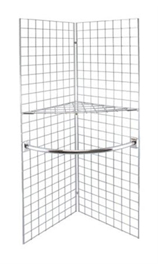 Chrome-Wire-Grid-V-Unit-Display-With-Shelf-Hangrail-60193