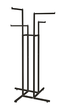 Semi-Custom-Fine-Textured-Oil-Rubbed-Bronze-4-Way-Clothing-Rack-with-Straight-Arms