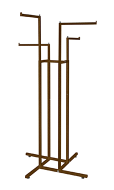 Semi-Custom-Bronze-Hammertone-4-Way-Clothing-Rack-with-Straight-Arms