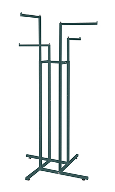 Semi-Custom-Fine-Textured-Ocean-Green-4-Way-Clothing-Rack-with-Straight-Arms