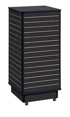 Slatwall Tower with Rolling Base- Black