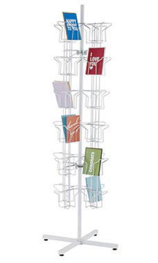 Rotating Literature Display Stand - 48 Pockets