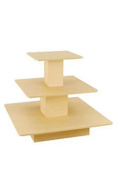 Maple Tiered X-Base Display Stand