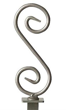 Boutique Square S Shaped Finial