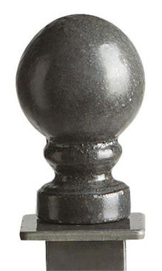 Boutique Square Raw Steel Ball Finials