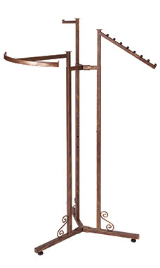 Cobblestone 4-way Boutique Clothing Rack with Individual Adjustable Slant Arms 