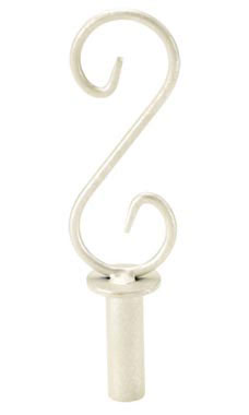 Boutique Ivory S-Shape Finial for Counter Merchandise Hooks