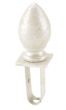 Boutique Ivory Teardrop Square Fitting Finial