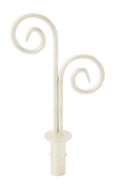 Ivory Round Double Curl Finials