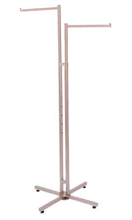 Rose Gold 2-Way Clothing Rack with Straight Arms