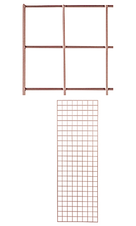 Grid Panel 2' x 6' Set of 2 Panels Rose Gold Retail Display Craft Wire Gridwall 