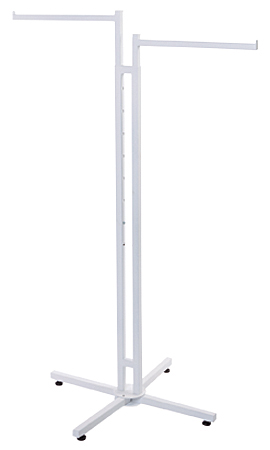 White 2-Way Clothing Rack with Straight Arms
