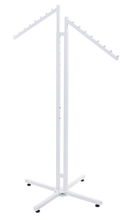 White 2-Way Clothing Rack with Slant Arms