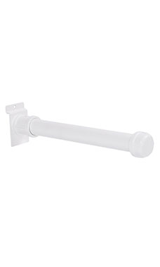Boutique White Pipe 10 inch Straight Faceout Slatwall Set