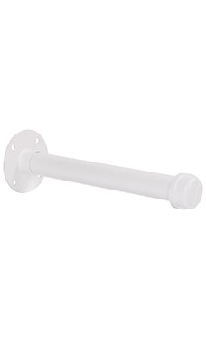 Boutique White Pipe 10 inch Straight Faceout Wall Mount Set