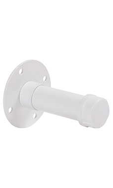 Boutique White Pipe 4 ½ inch Straight Faceout Wall Mount Set