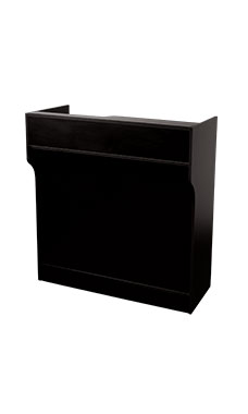 48 inch Black Ledgetop Service Counter Fully Assembled