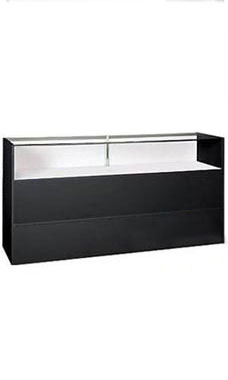 70 inch Black Jewelry Display Case Fully Assembled with Lighting