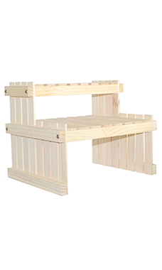 Wood Two-Tier Elevated Display Riser
