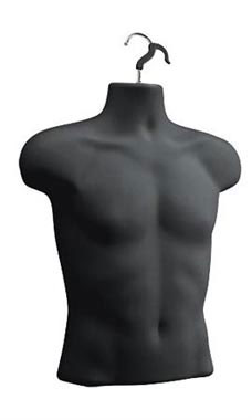 Male Molded Black Shirt Form
