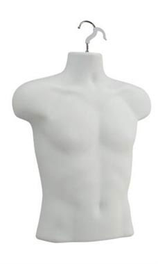 Male Molded Frosted Shirt Form