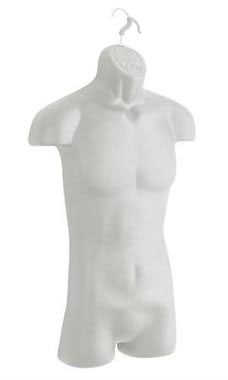 Male Frosted Molded Torso Form
