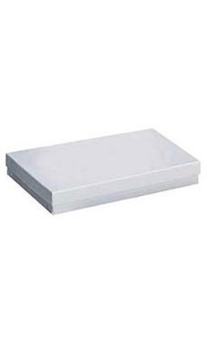 7 x 5 ½ x 1 inch White Embossed Cotton Filled Jewelry Boxes