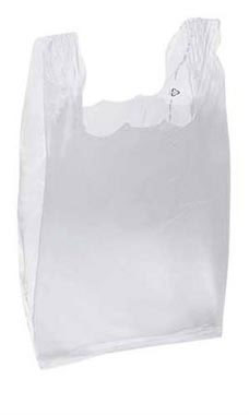 Clear 11-1/2" x 6" x 21" Plastic T-Shirt Bags with Handles