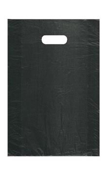 Medium Wholesale Black High-Density Plastic Merchandise Bags | SSW