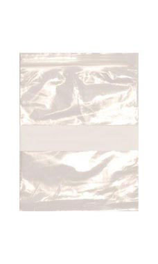 Clear Resealable Plastic Bags with White Block