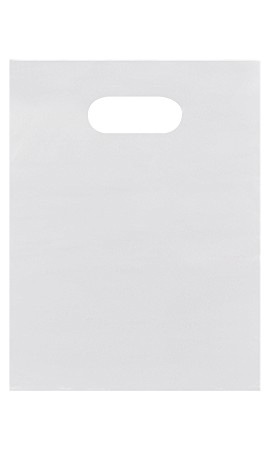 Low-Density White Plastic Merchandise Bags - 9" x 12"