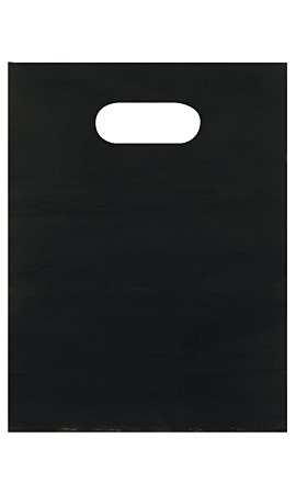 Low-Density Black Plastic Merchandise Bags - 9" x 12"