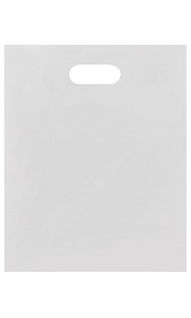 Low-Density White Plastic Merchandise Bags - 12" x 15"
