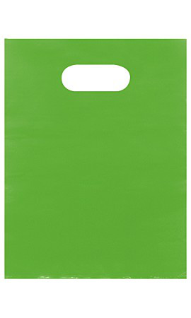 Low-Density Clearly Lime Plastic Merchandise Bags - 9" x 12"